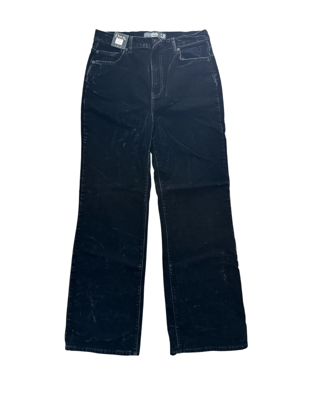 NEW. Own. Black Velvet Flare Pants Size 12