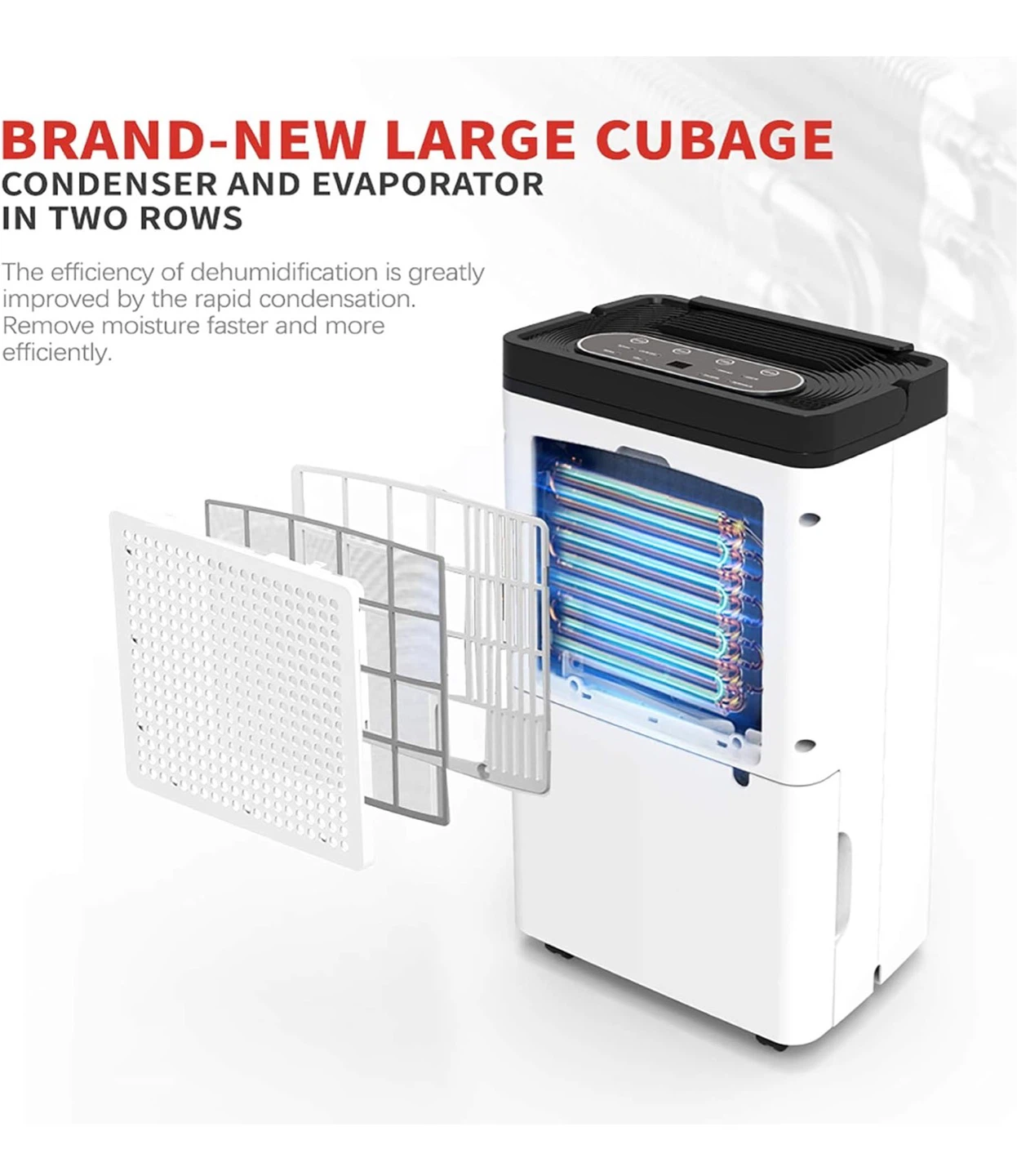Vacplus Dehumidifier - 60 Pints, 3L Tank - photo 3