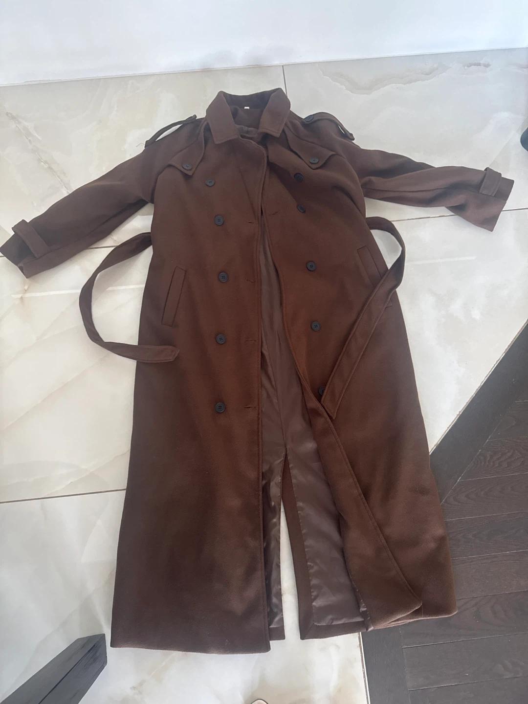 Brown Long Trench Coat