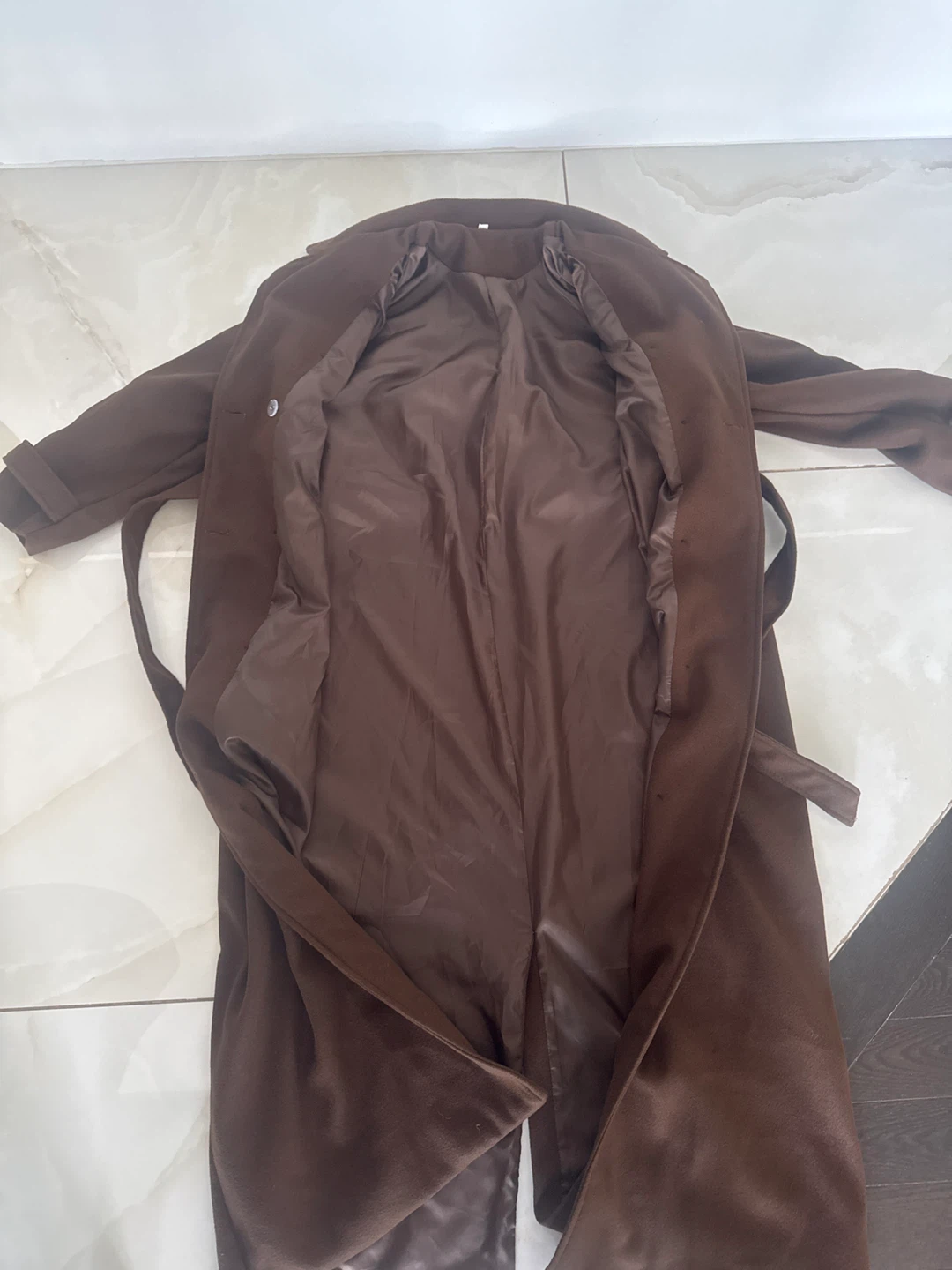 Brown Long Trench Coat - photo 5