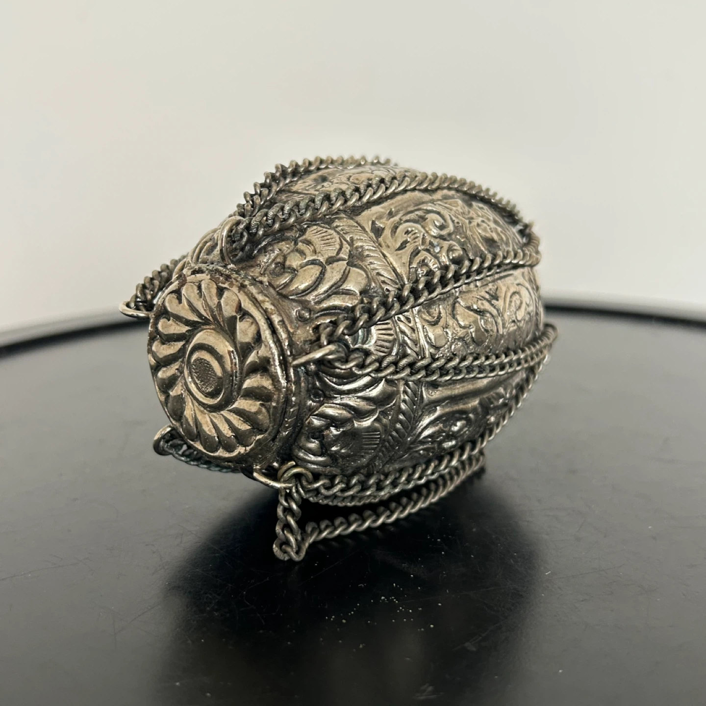Vintage Southeast Asian Repoussé Hanging Vessel - photo 4