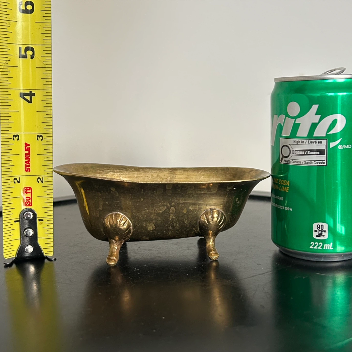 Vintage Brass Miniature Clawfoot Bathtub - photo 2