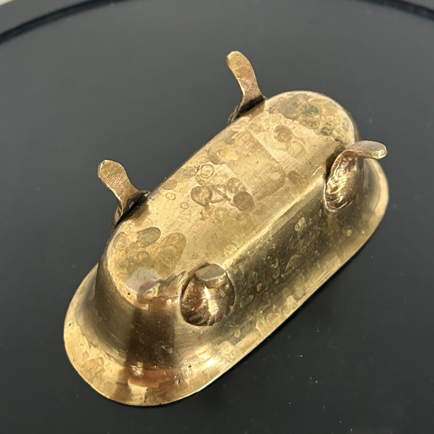 Vintage Brass Miniature Clawfoot Bathtub - photo 5