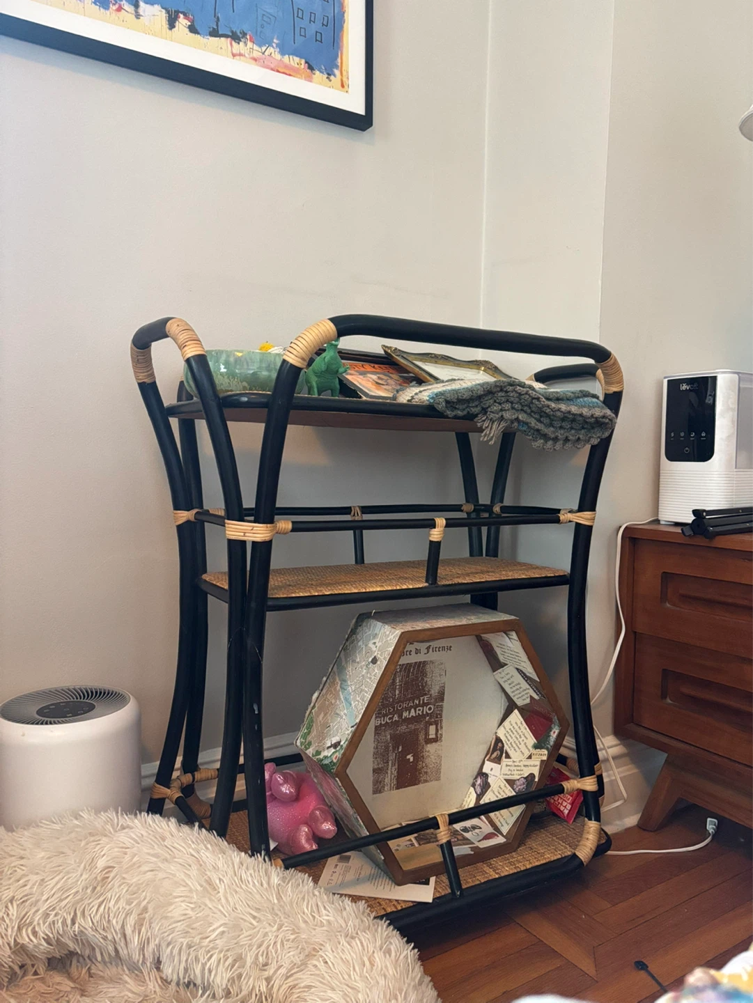 Rattan Bar Cart Anthropology