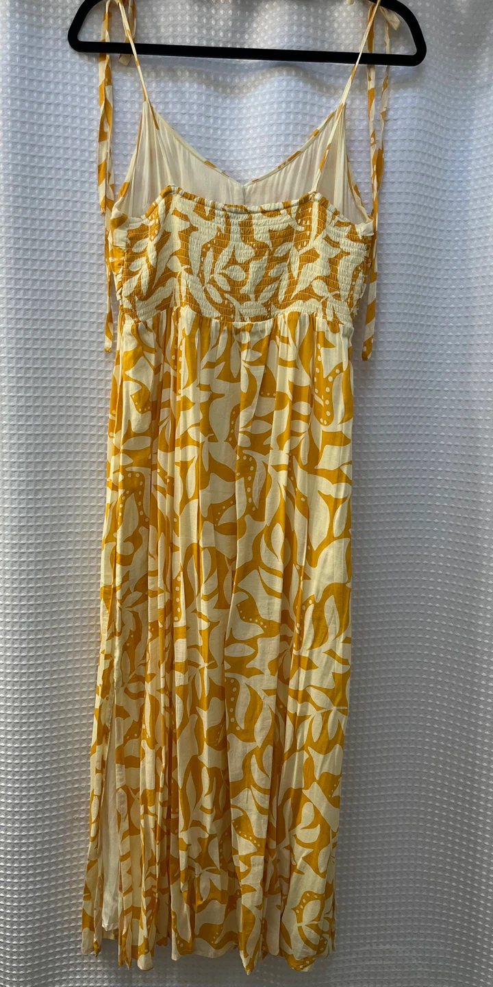 Gap Women's Yellow Floral Maxi Dress Size L - photo 2