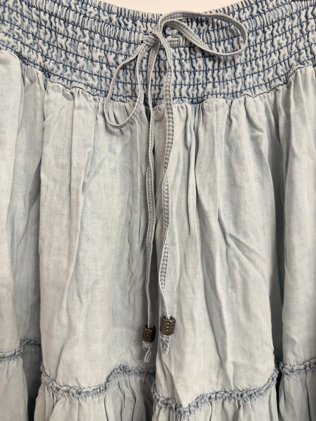 Light Wash Denim Maxi Skirt - photo 2