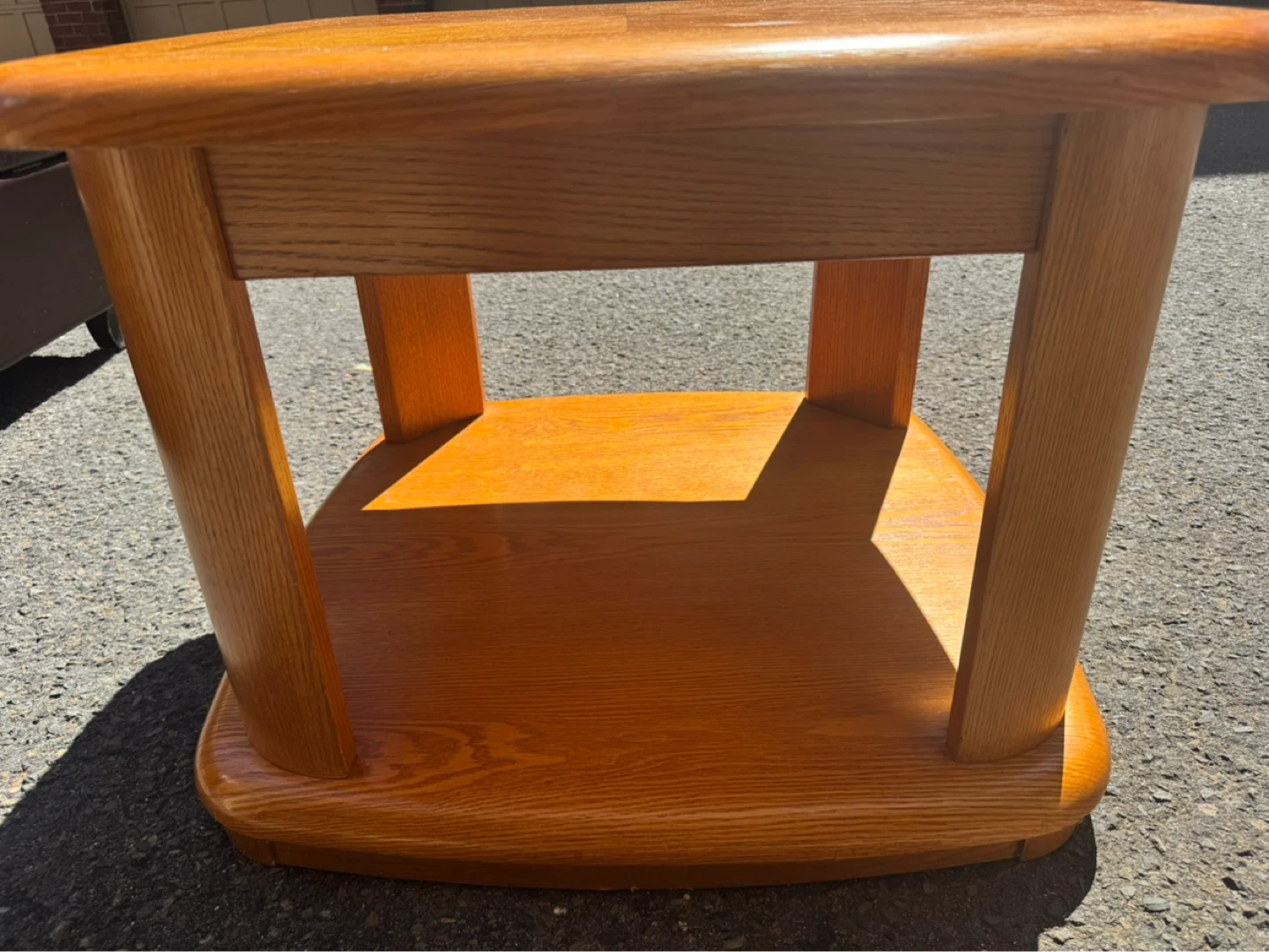 Oak Wood End Table - photo 2