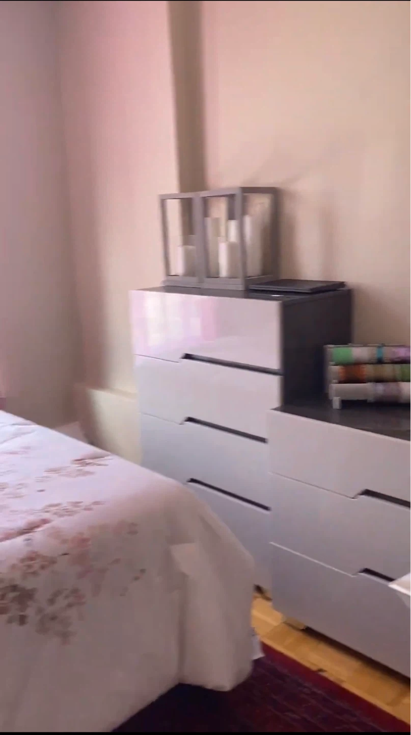 White modern dresser with LED lights