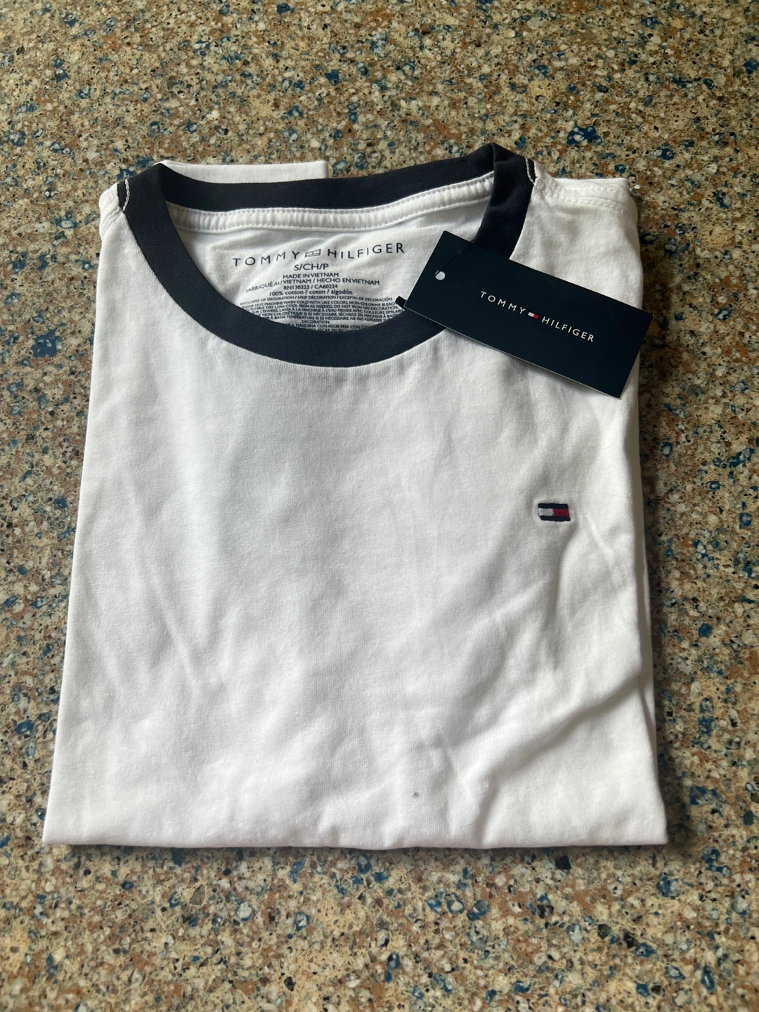 Tommy Hilfiger White Ringer T-Shirt Size S/P - photo 2