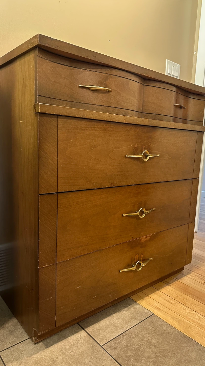 Vintage Pepplers MCM Walnut Tall Dresser (CAN DELIVER) - photo 3