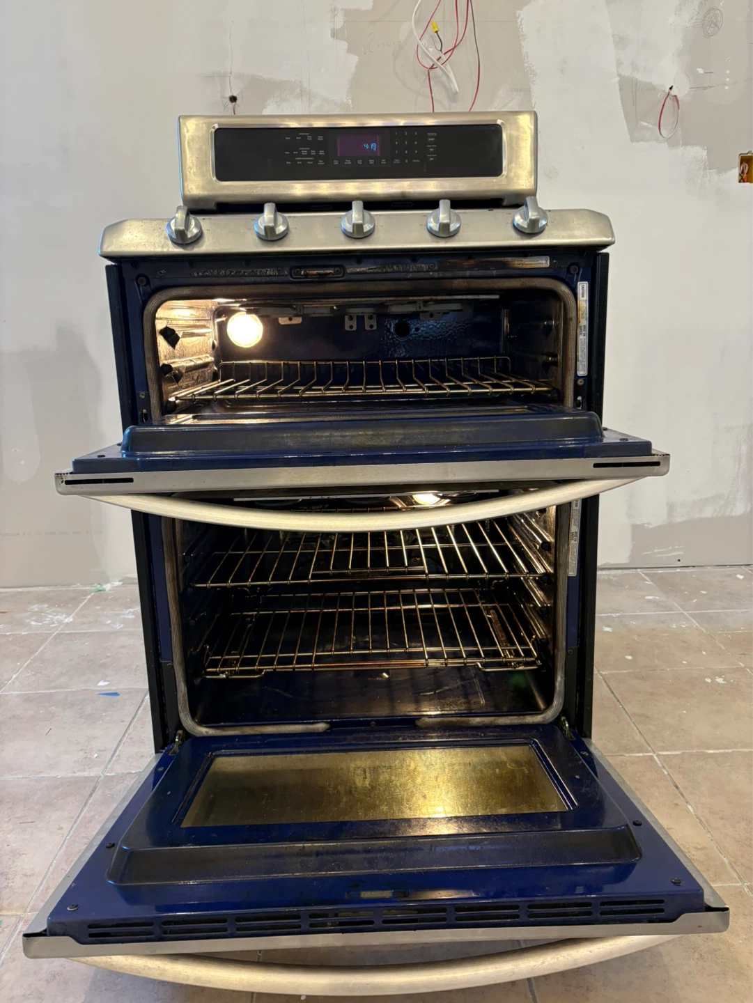 KitchenAid Stainless Steel Double Oven Gas Range - photo 2