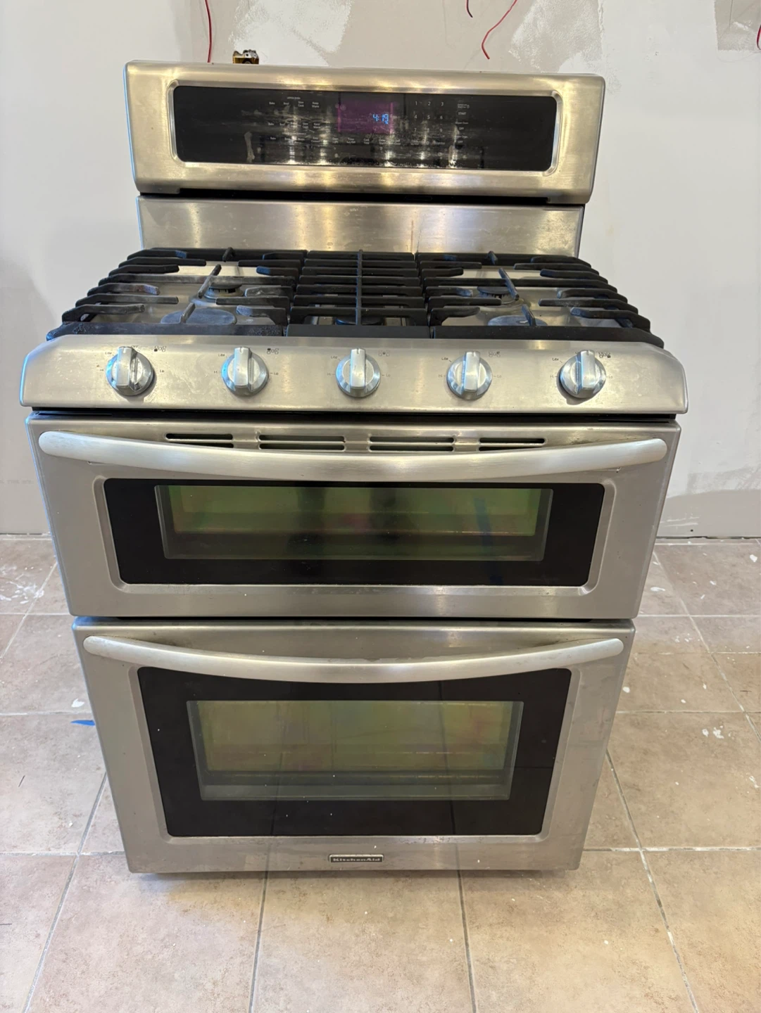 KitchenAid Stainless Steel Double Oven Gas Range