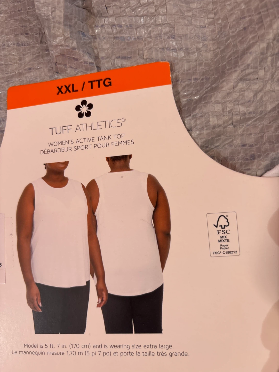 Tuff Athletics Women's Active Tank Top - White, XXL - photo 2
