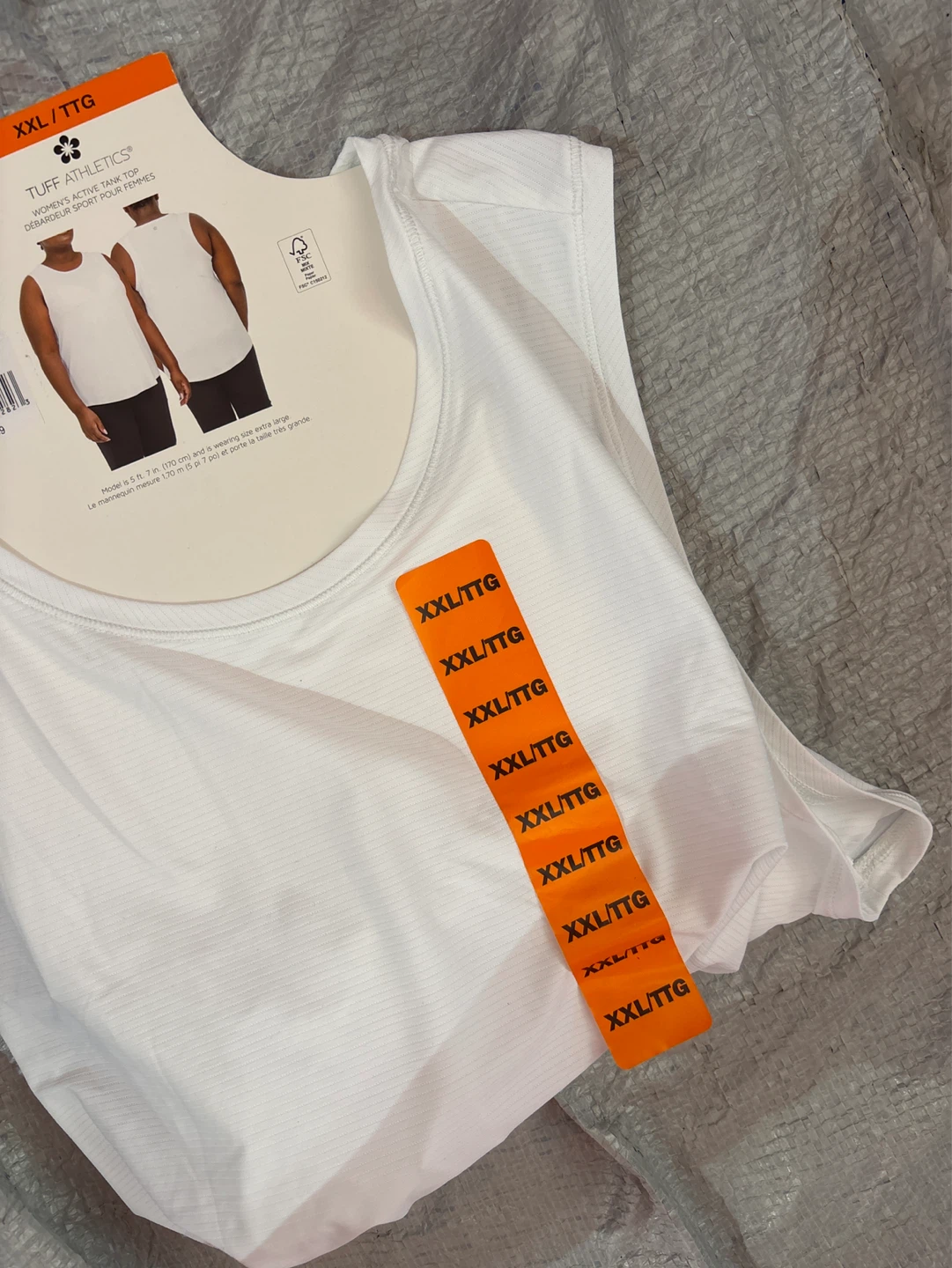 Tuff Athletics Women's Active Tank Top - White, XXL