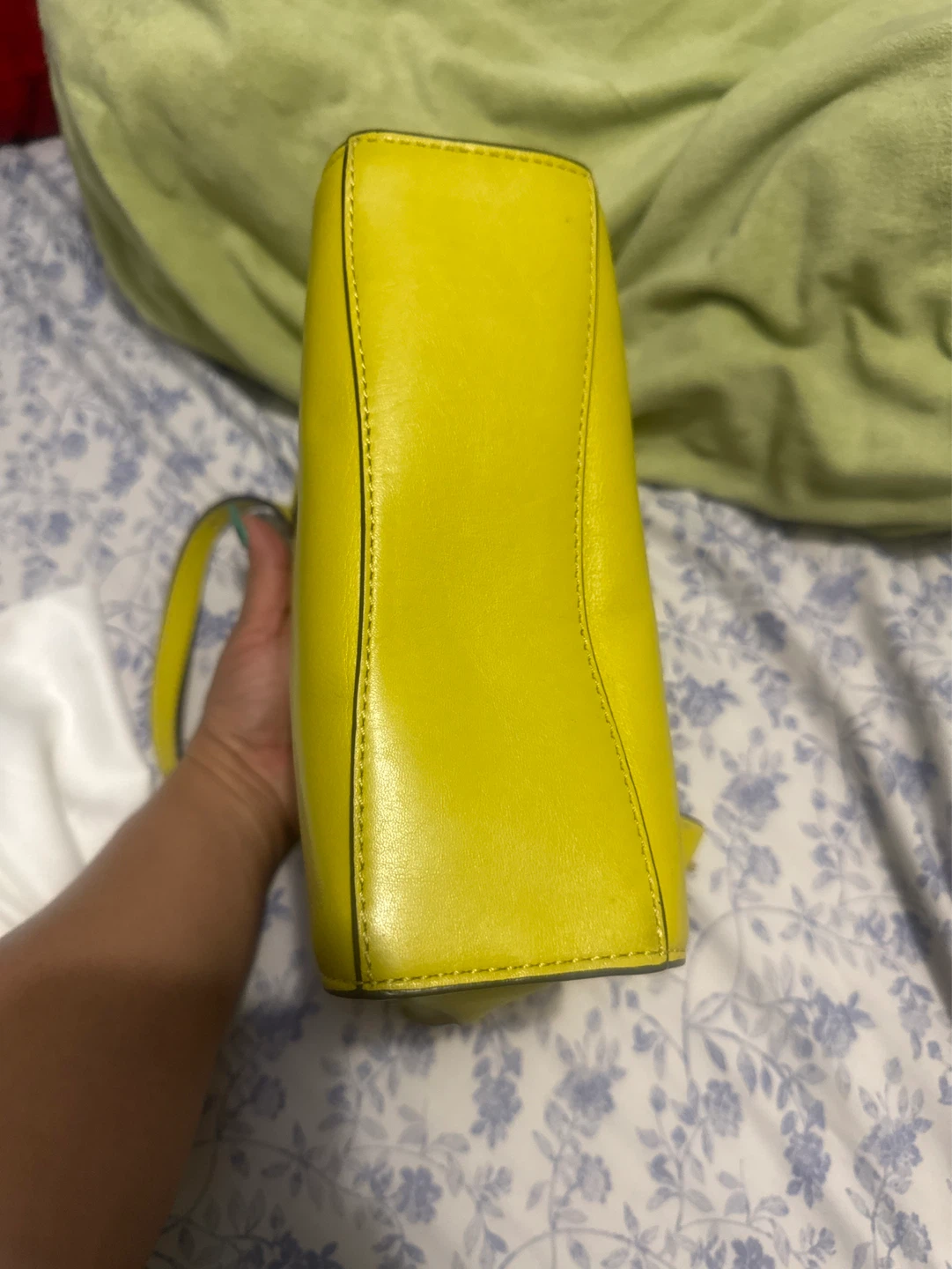 Michael Kors Leather Crossbody Bag - Fluorescent Yellow - photo 3