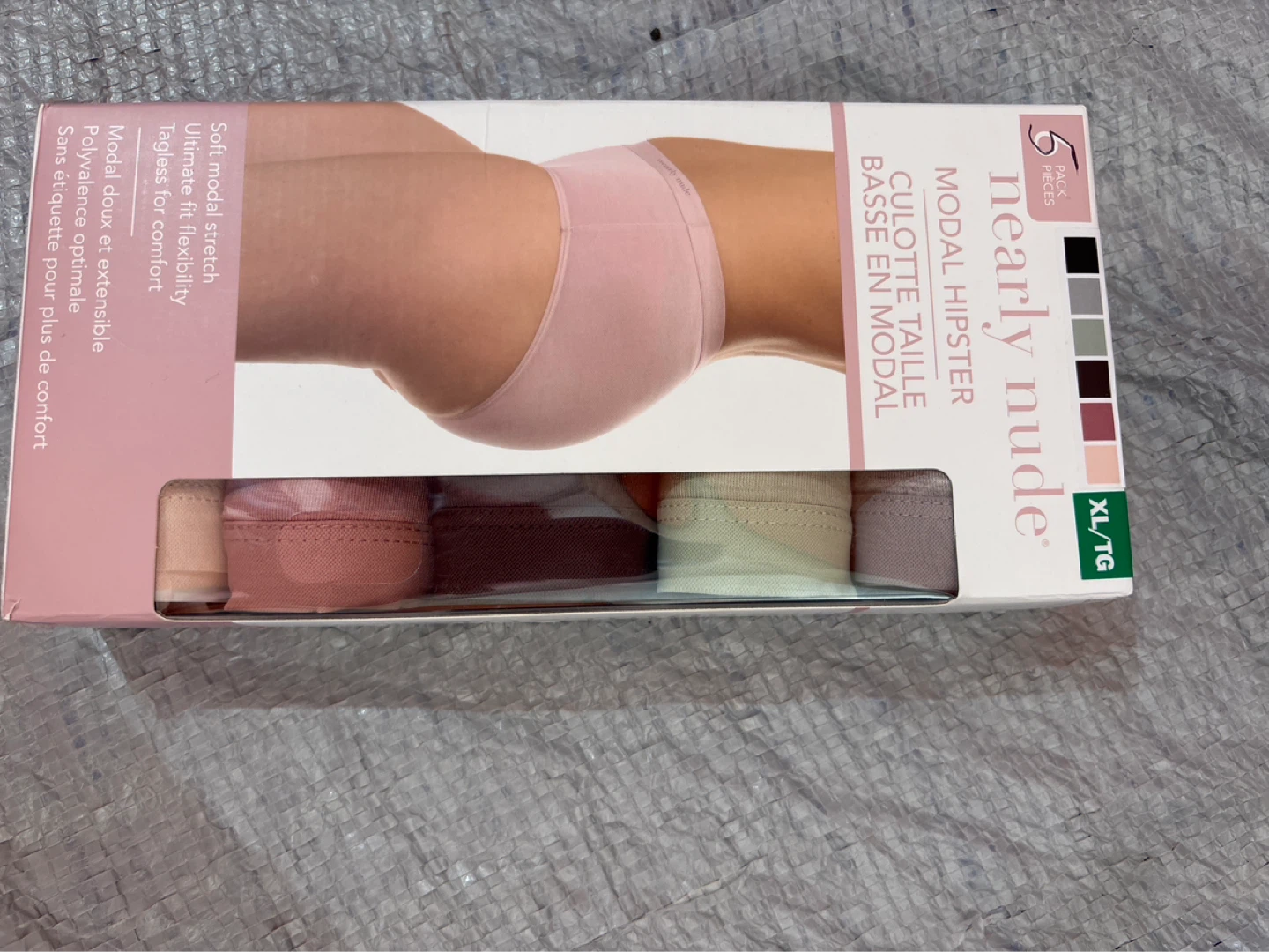 Nearly Nude Modal Hipster Panties - 5 Pack XL/TG