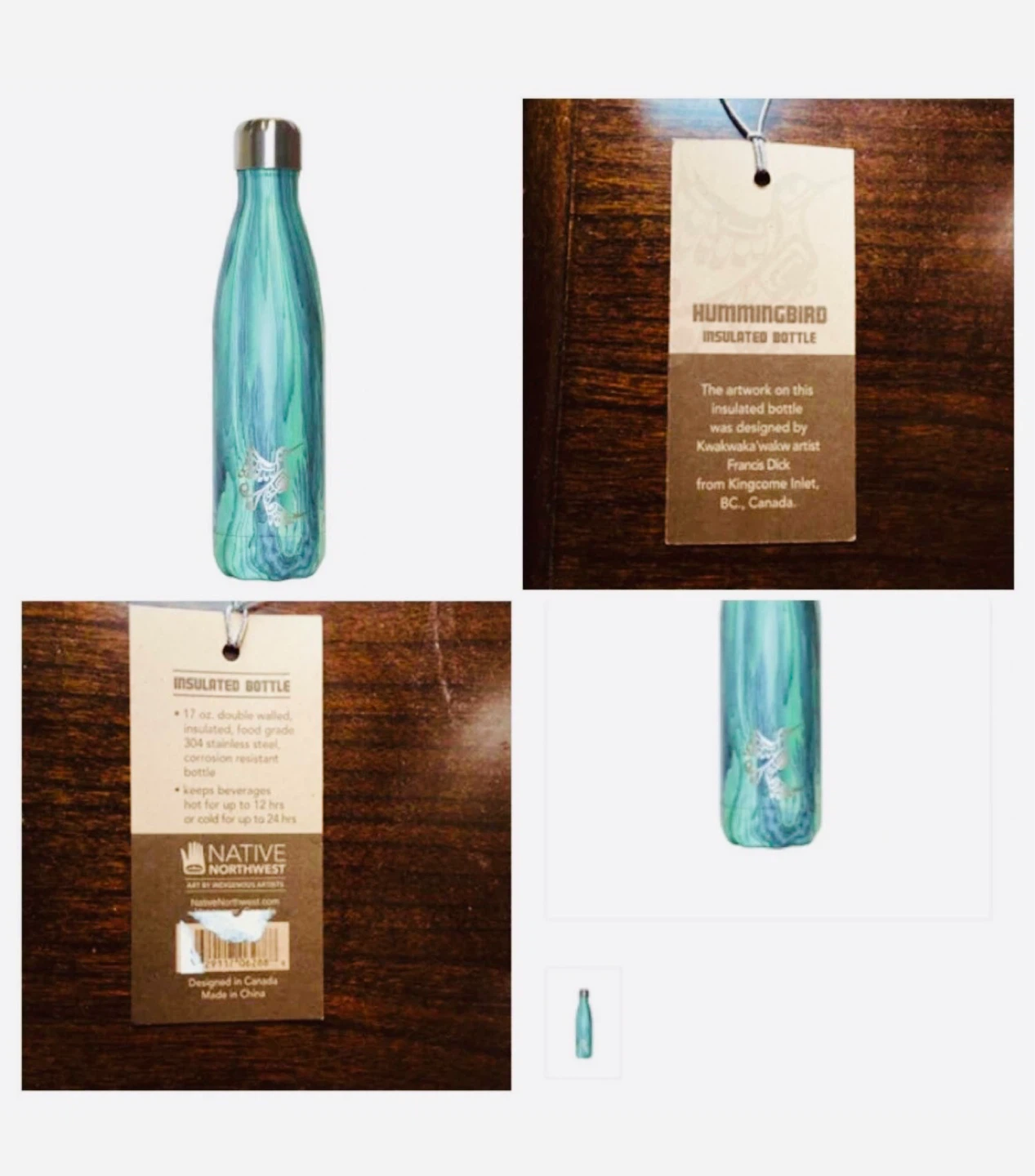 NEW INDIGENOUS ART water Bottle 17 oz - photo 2
