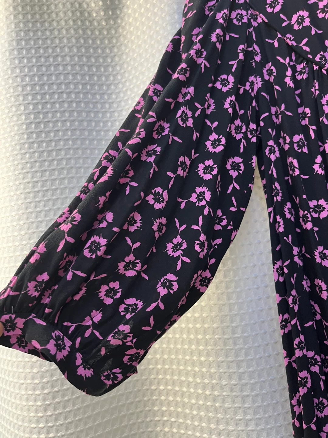 ZARA Black Pink Floral Button-Front Midi Dress - photo 2