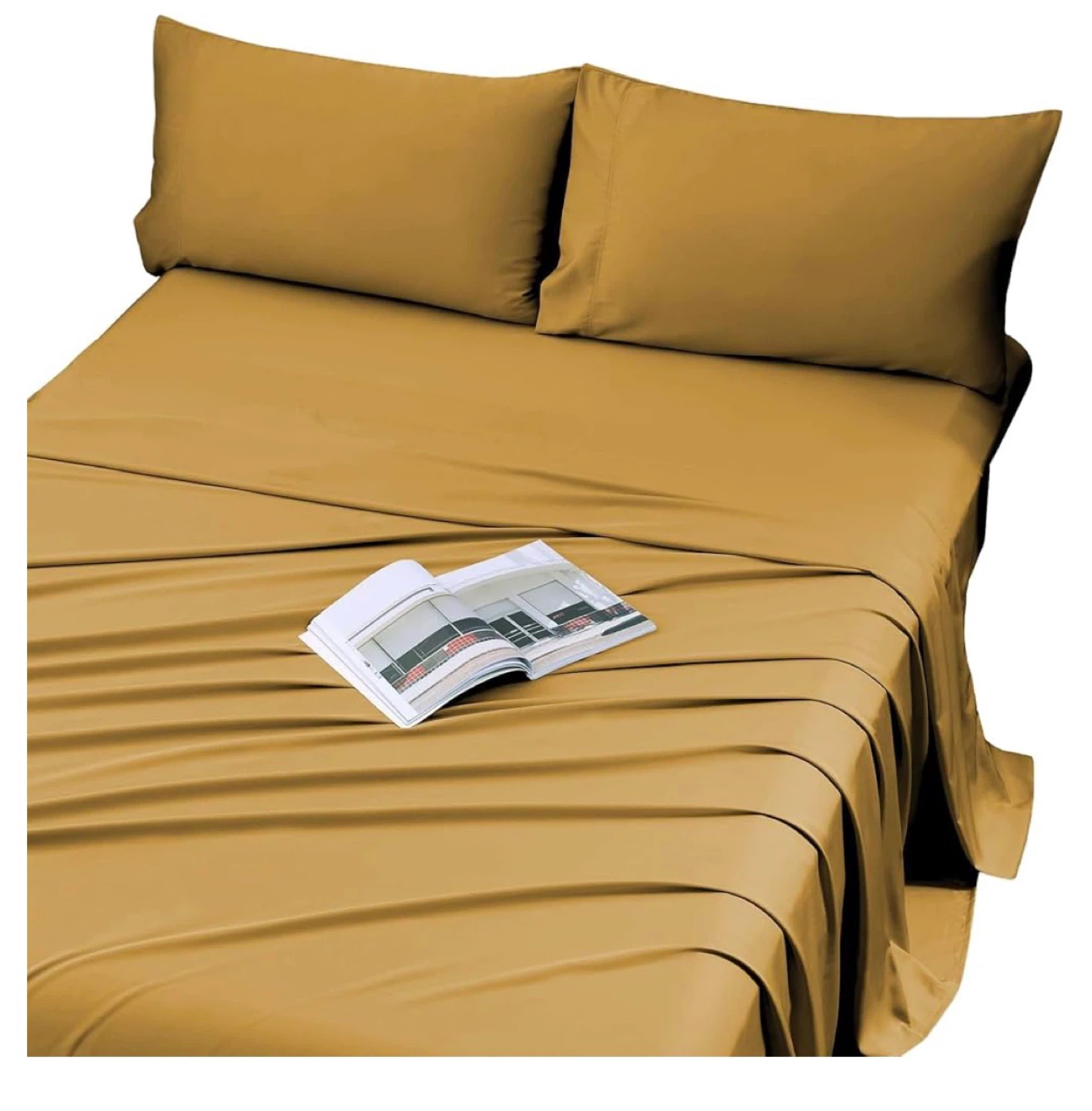 Queen bed sheet- 1 Flat Sheet, 1 Fitted Sheet, 2 Pillowcases