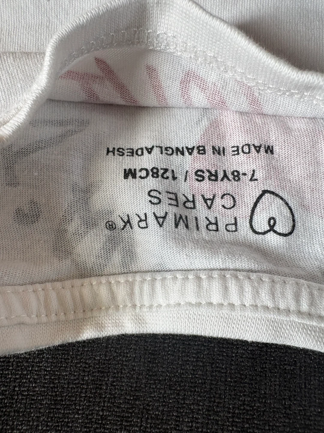 Primark T-Shirt White Hearts & Love Print - photo 2