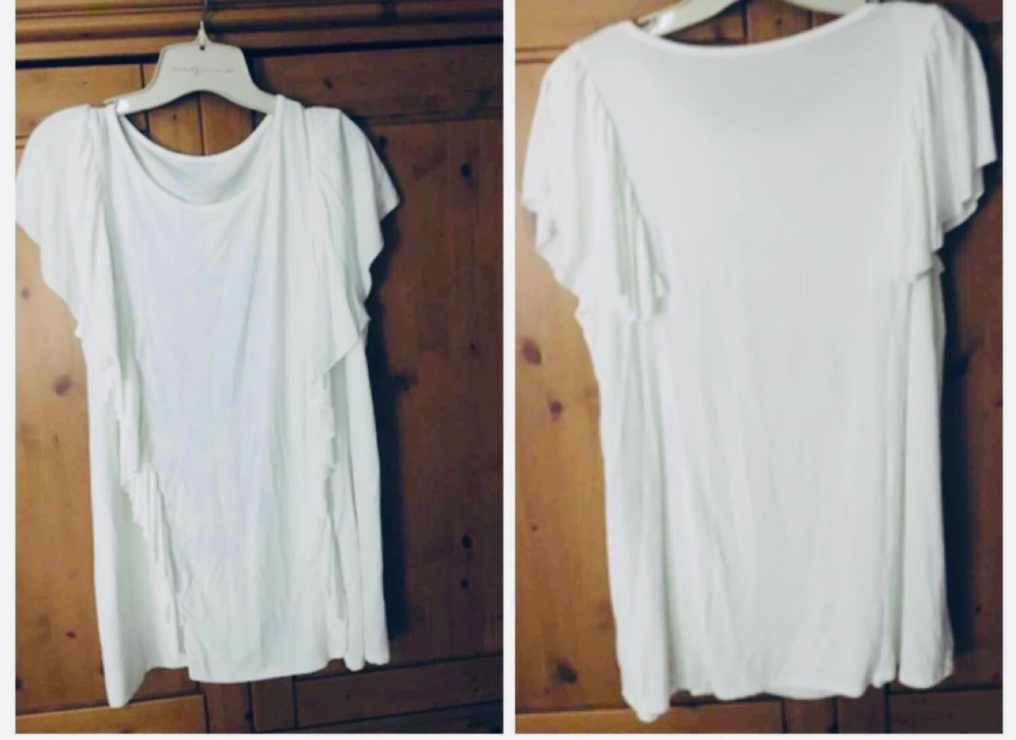 NEW White Ruffle Top - Large - photo 3