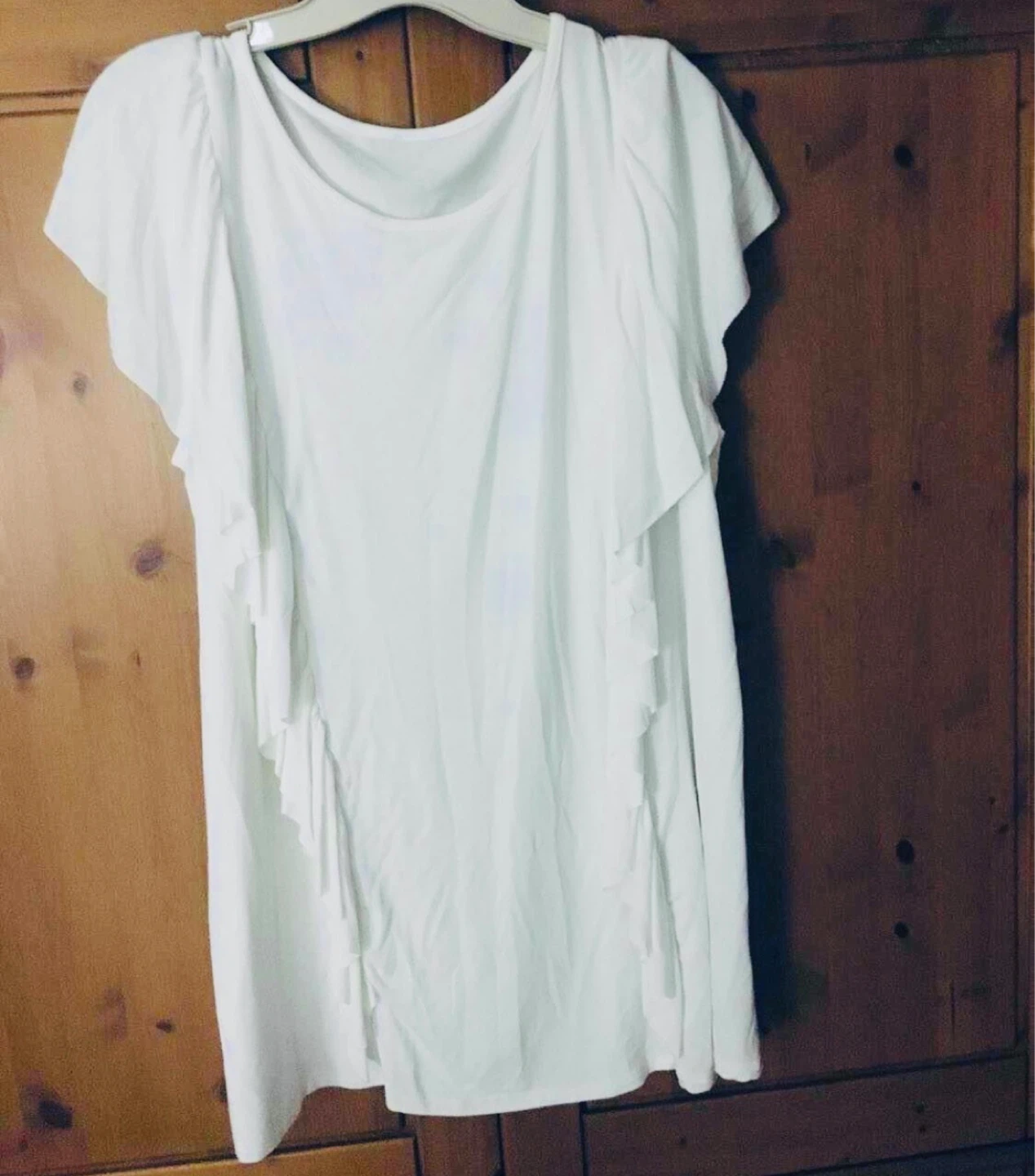 NEW White Ruffle Top - Large