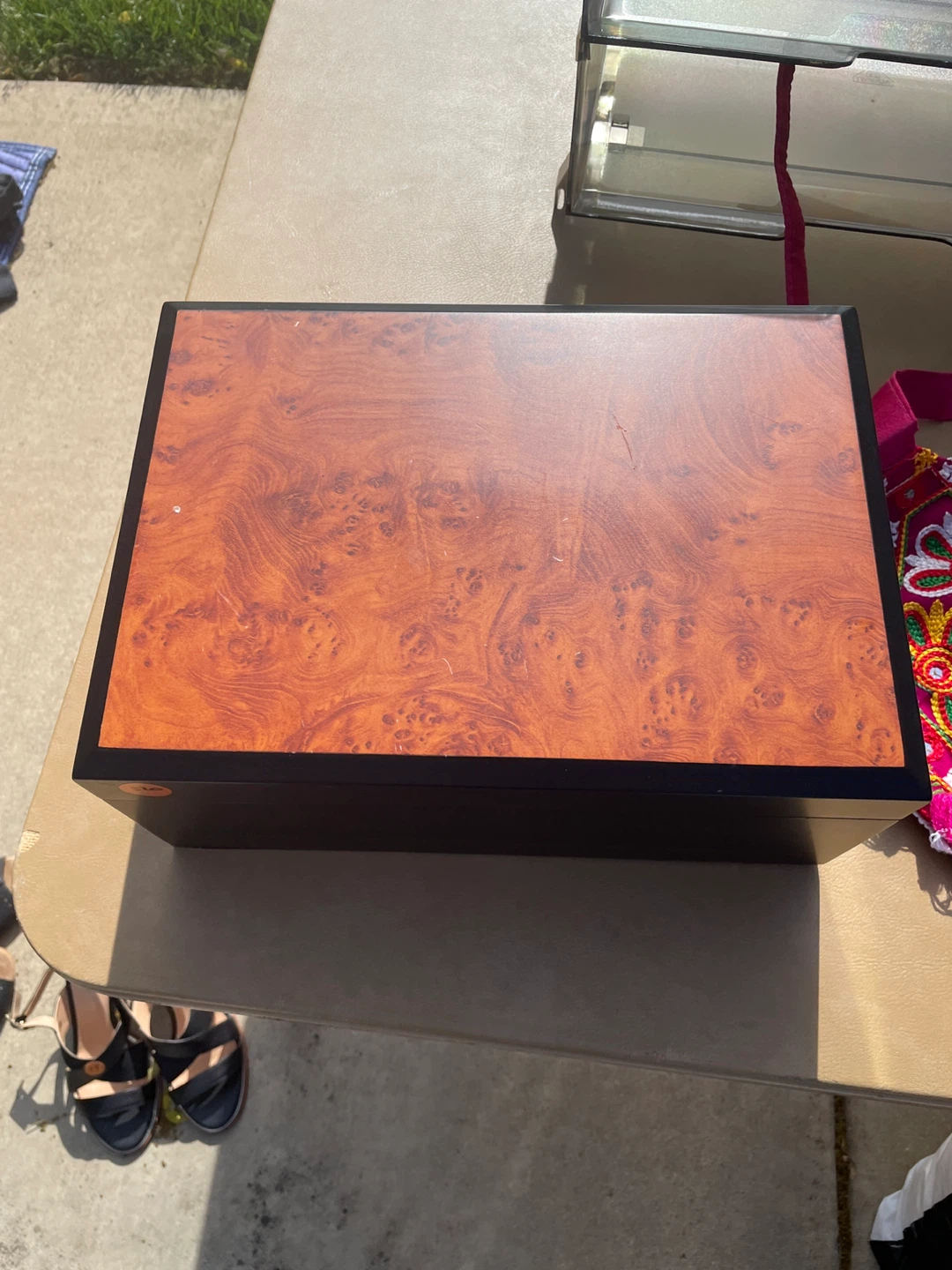Wooden Humidor Box with Hygrometer