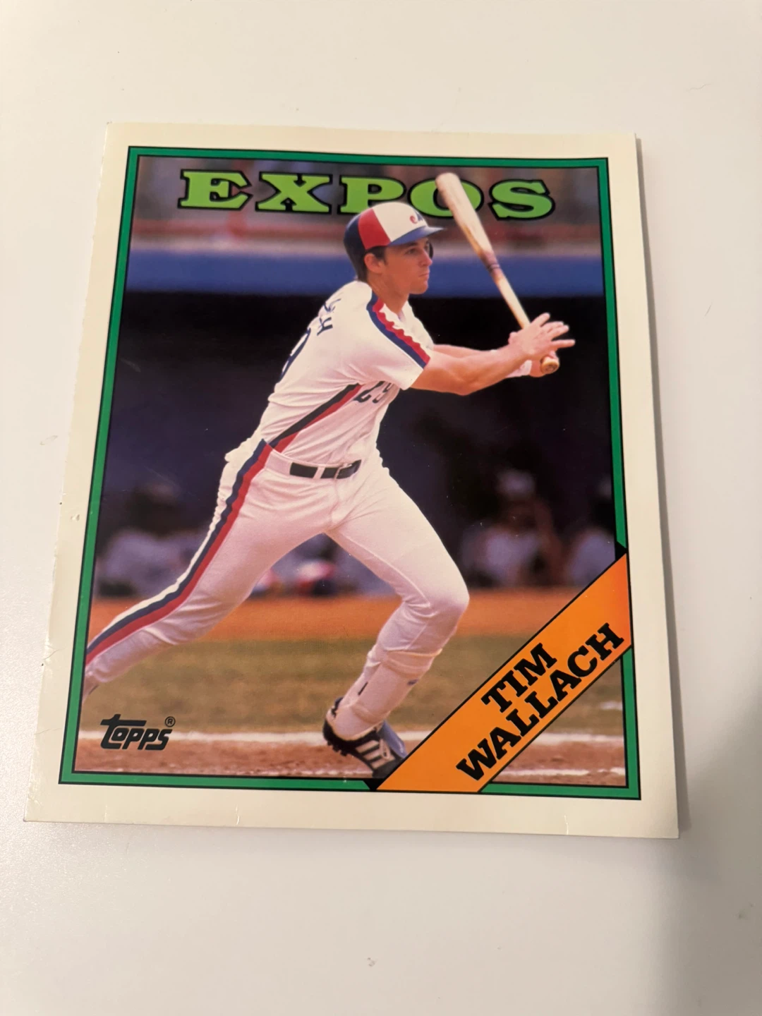Vintage Topps Tim Wallach 1988 Baseball Card Folder