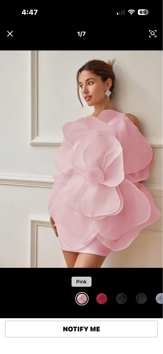 Pink One-Shoulder Floral Dress $20 - photo 4