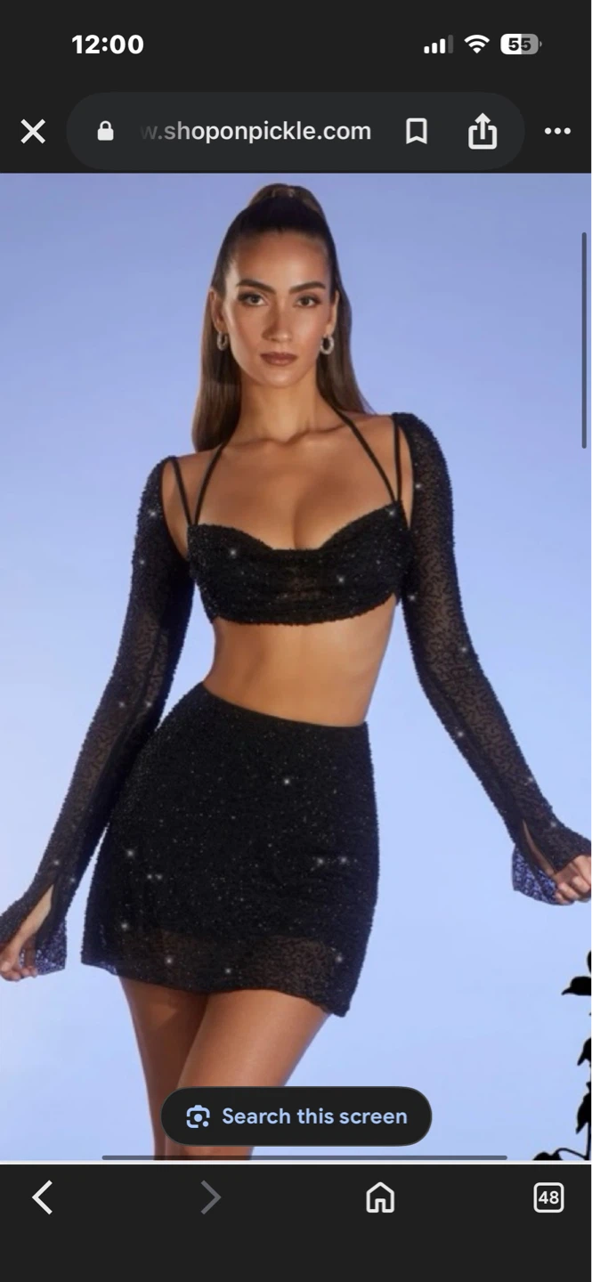 Top and long skirt set. $120