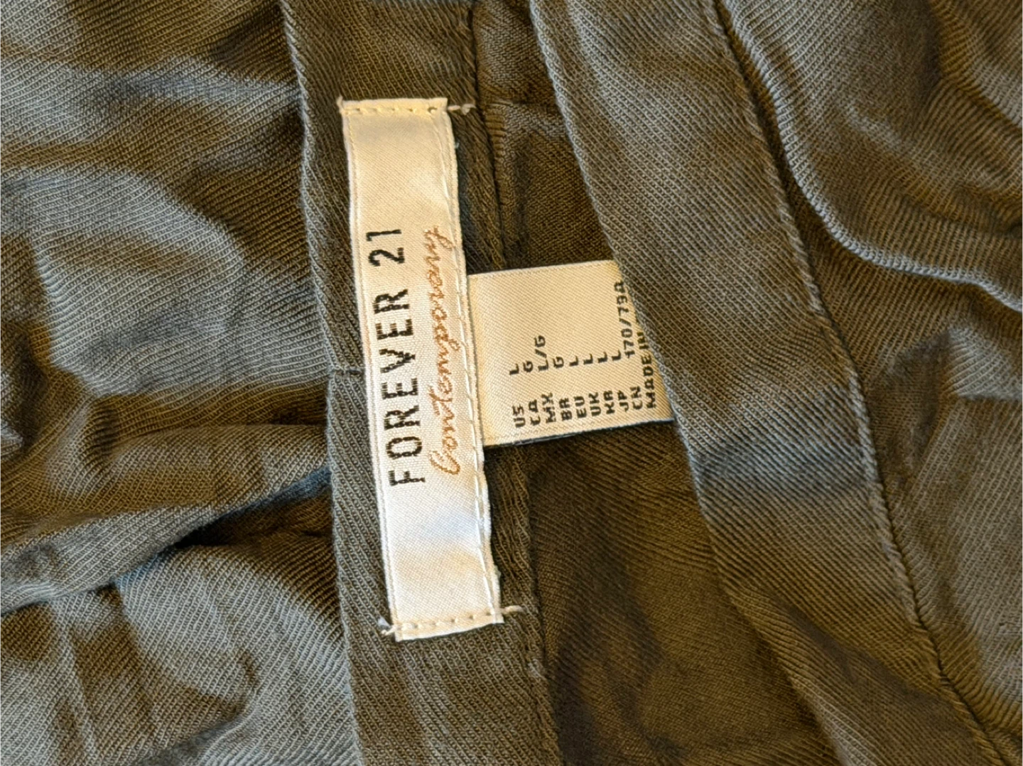 Forever 21 Women's Green Wrap Skirt Size L - photo 2