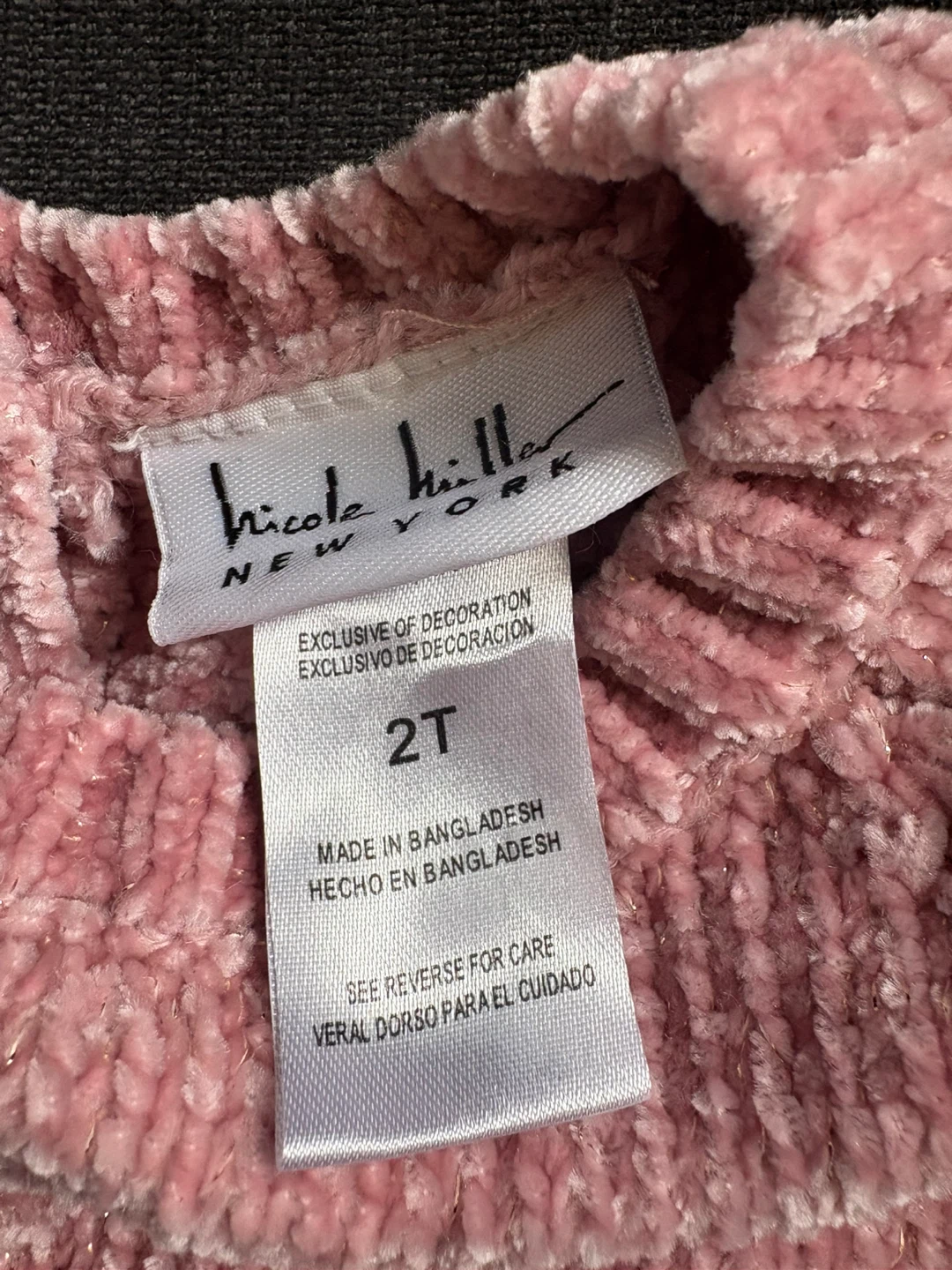 Nicole Miller New York Pink Chenille Sweater - photo 2