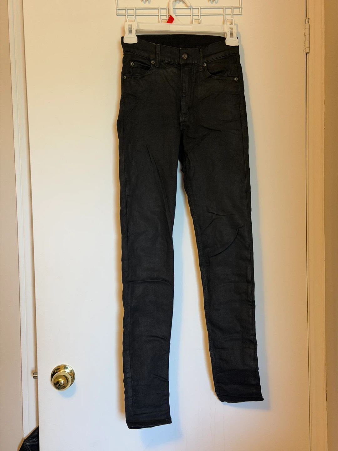 Cheap Monday Black Waxed Jeans - Size 25/32