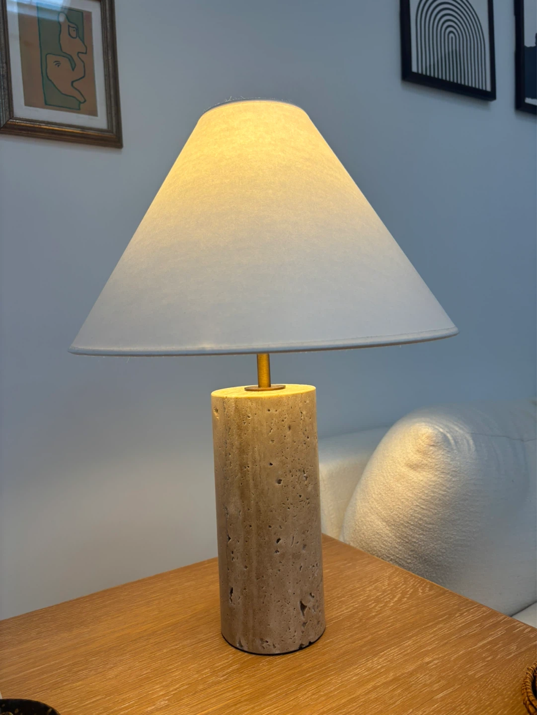 Travertine Table Lamp