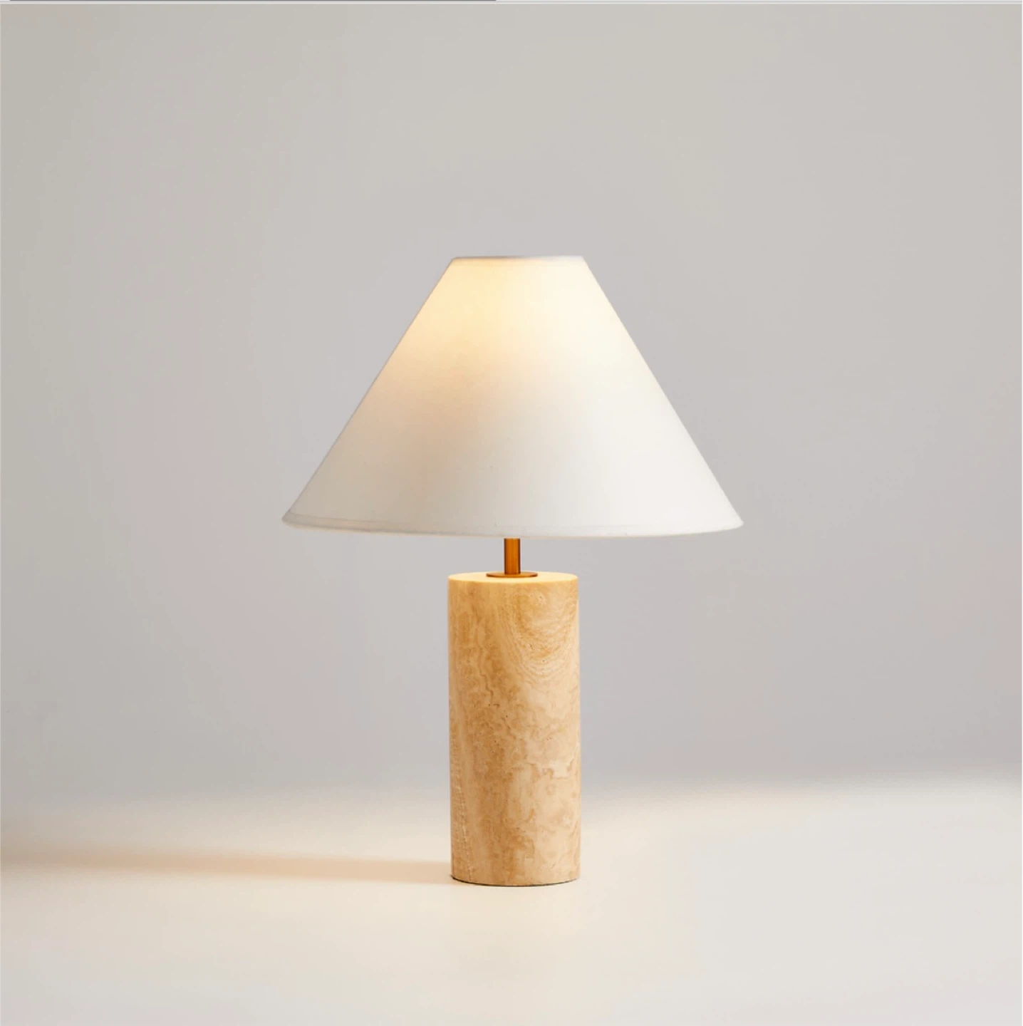 Travertine Table Lamp - photo 3