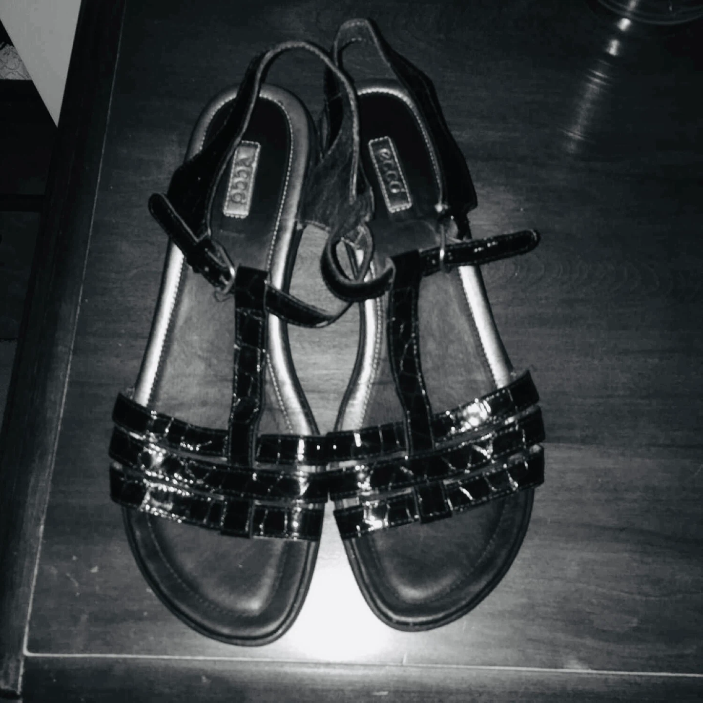 ECCO Black Sandals