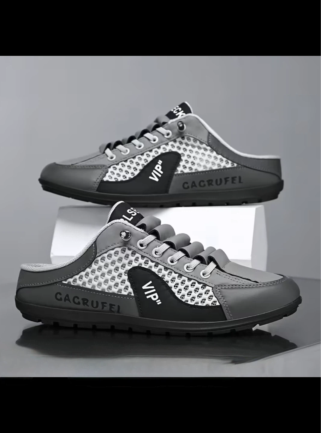 Men's Grey Mule slip-on Sneakers - Size 9.5 - photo 2