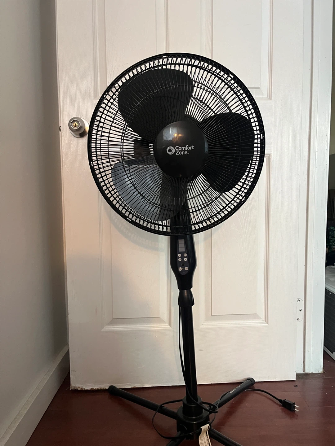 Comfort Zone Black Pedestal Fan
