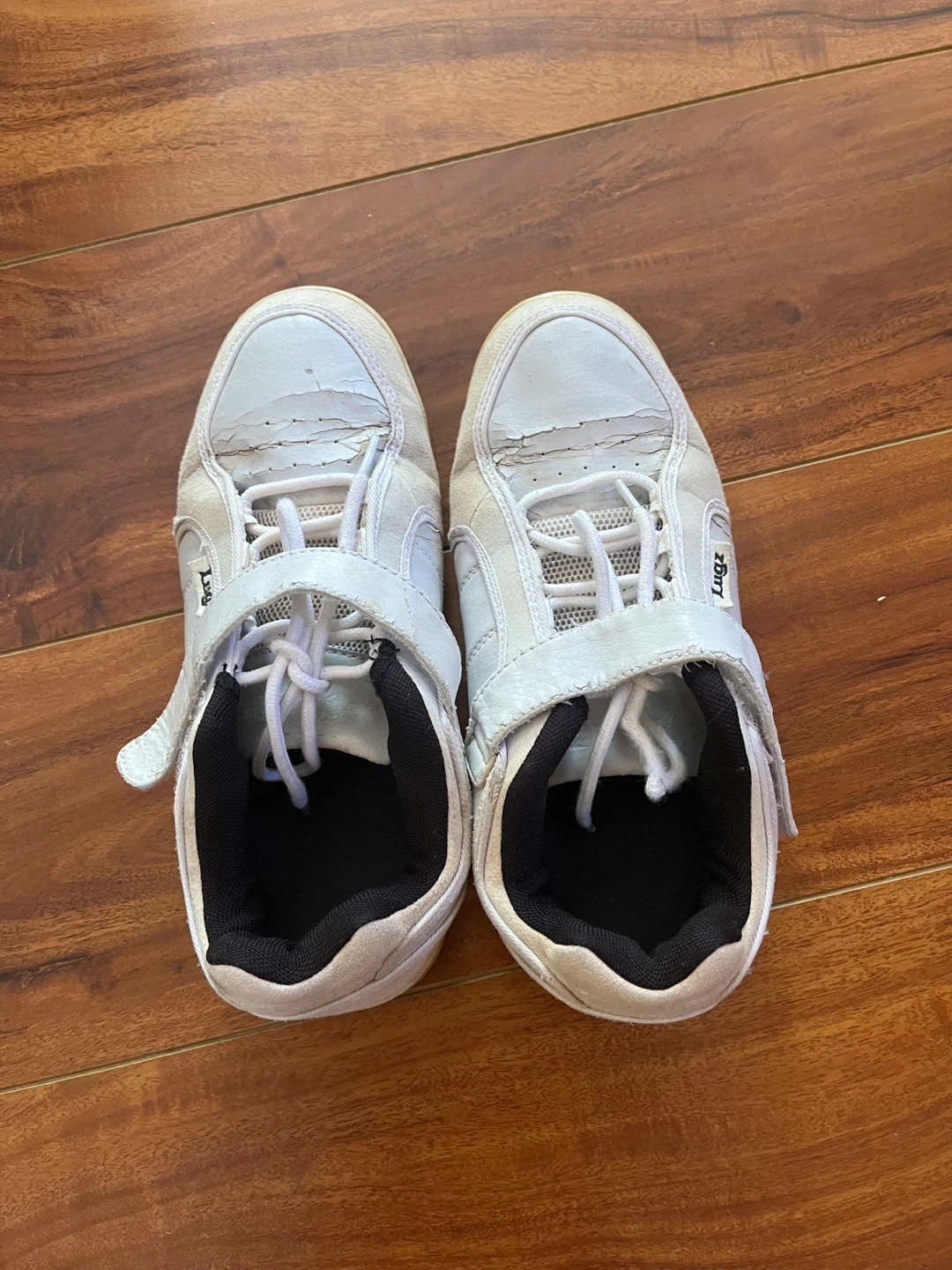 Lugz White Lace-Up Sneakers with Velcro Strap