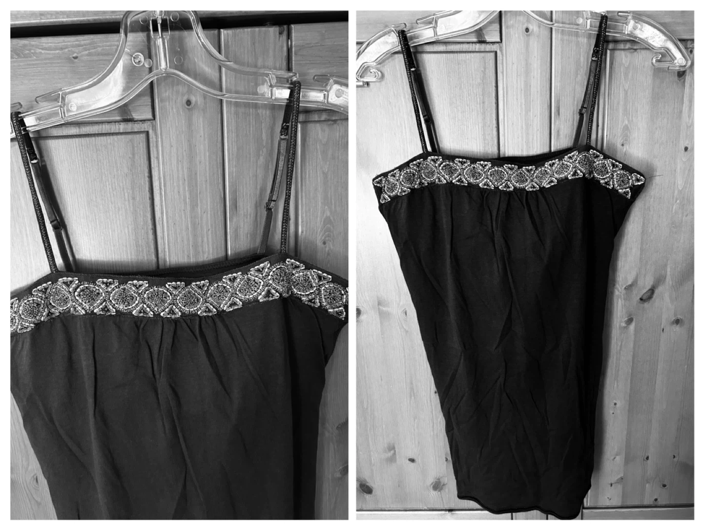 NEW Pewter Grey Beaded Camisole Top