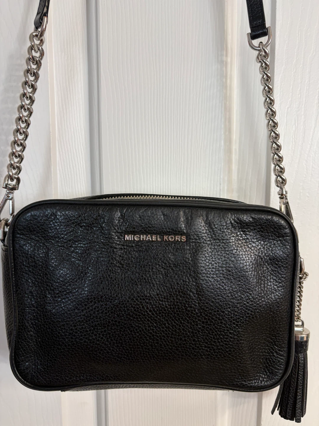 Michael Kors Black Leather Camera Bag