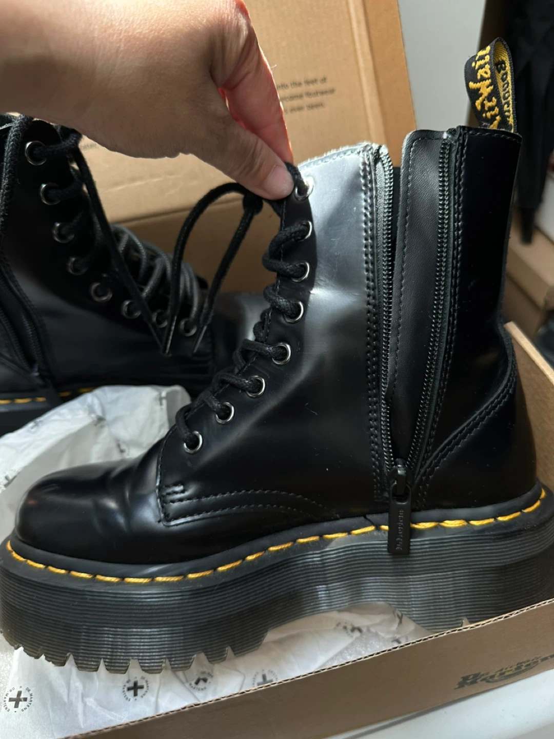 Dr. Martens Black Platform Boots - photo 3