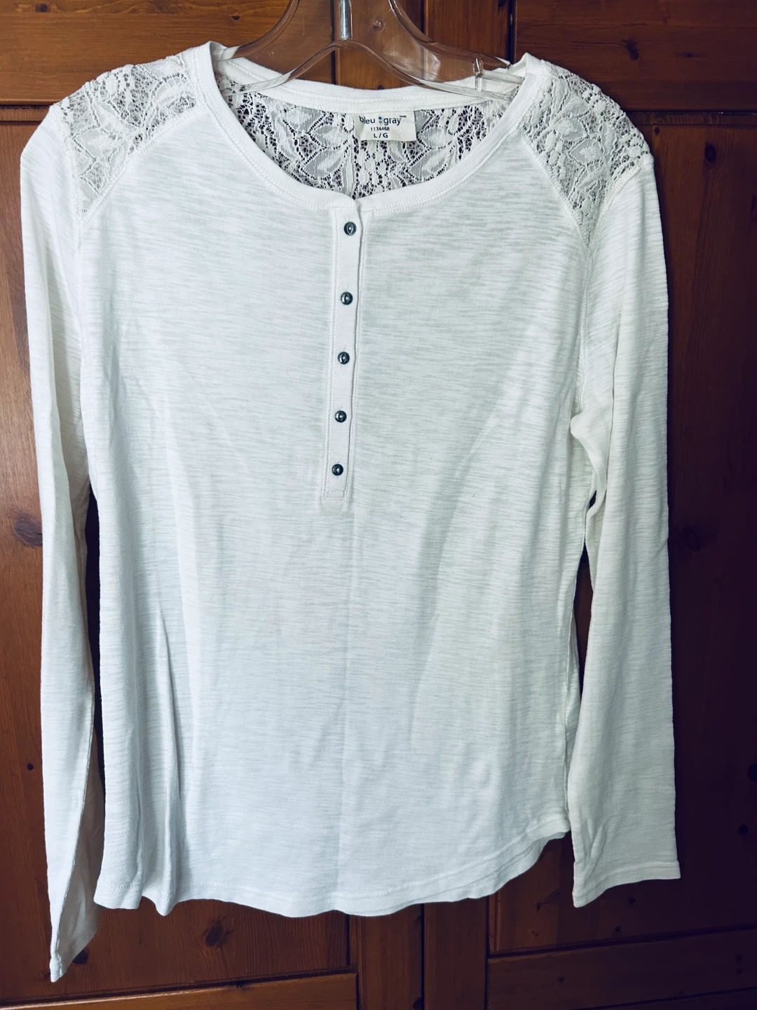 NEW COTTON & Lace Detail Top - photo 3