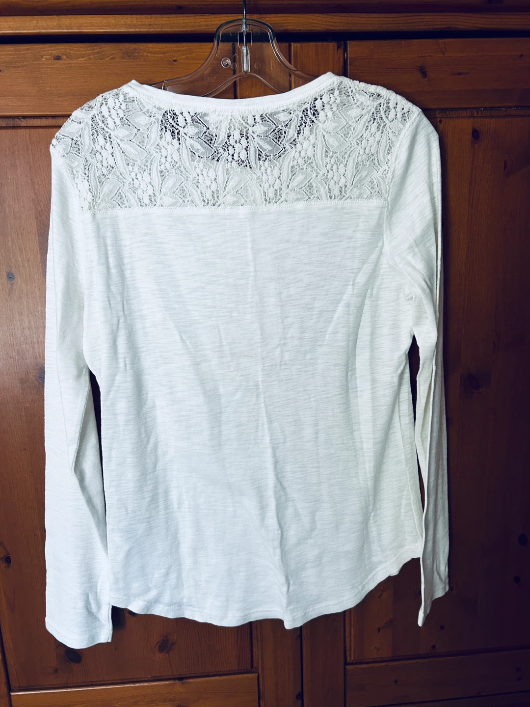NEW COTTON & Lace Detail Top - photo 2