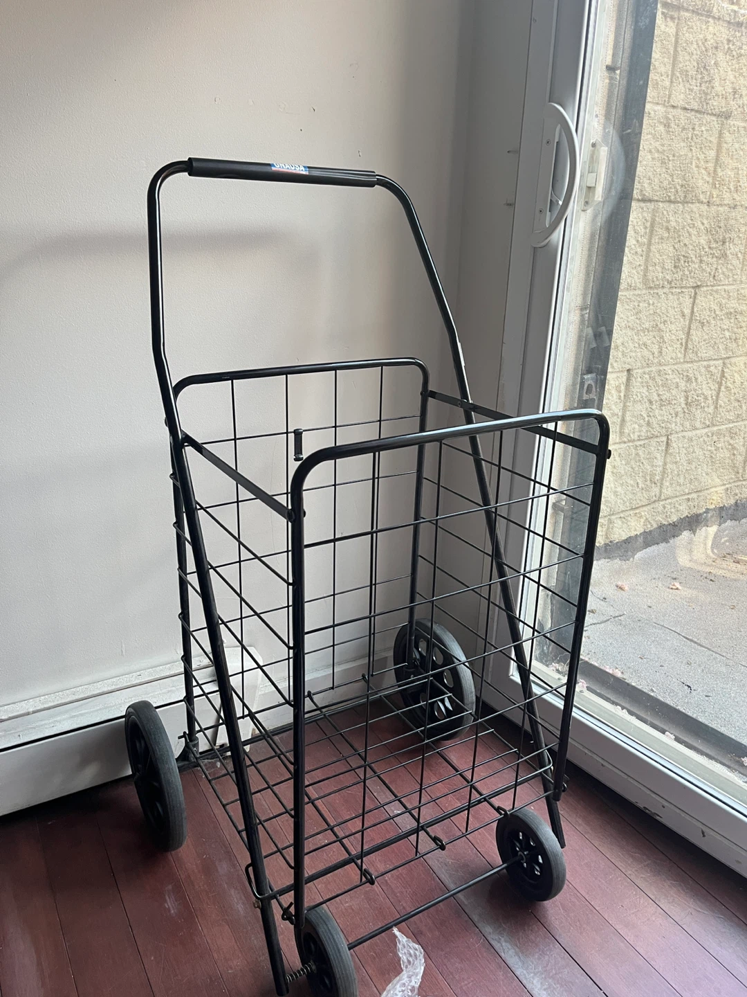 Black Rolling Shopping Cart