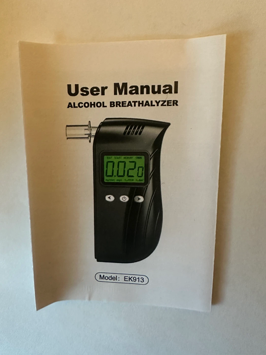 Alcohol Breathalyzer EK913 with Case and Charger