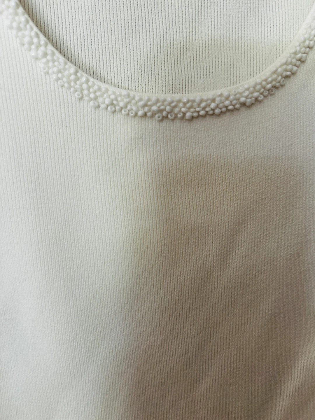 Bellissima White Beaded Top - photo 2