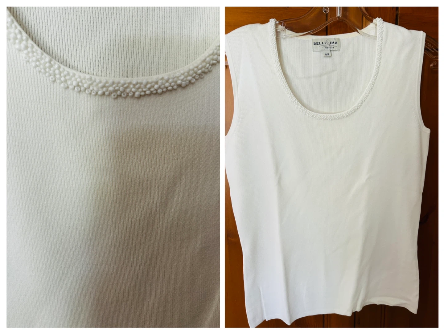 Bellissima White Beaded Top