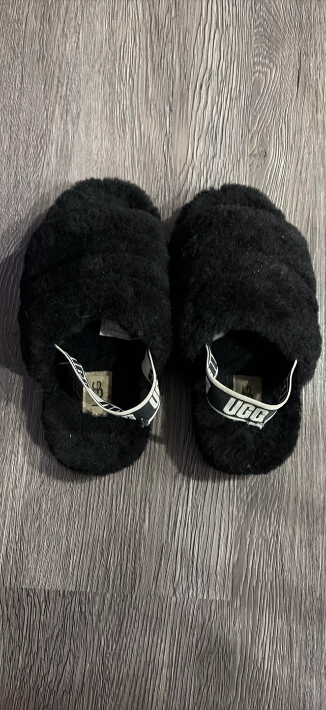 UGG Black Fluff Yeah Slides - photo 2