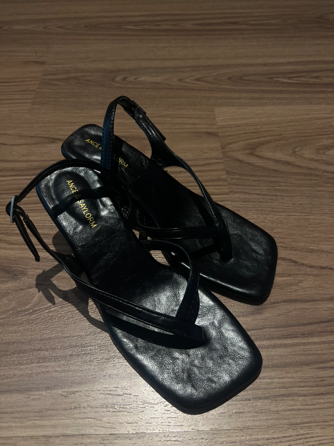 Black summer high heels
